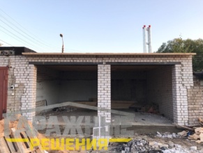 Стройка двойного гаража на шмидта